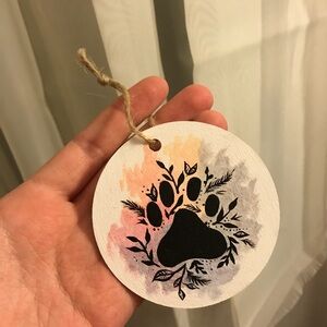 Paw print ornament